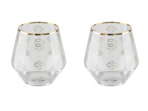 Glas-Set "Repeat Silhouette Bar & Shield Stemless Wine" TRADHDX-98720