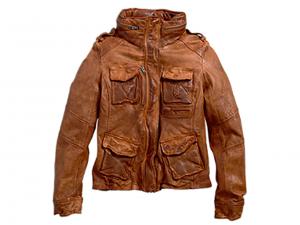 Brown Vintage Fashion Leather Jacket 97156-16VW