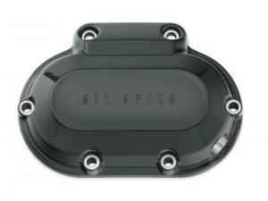 TWIN CAM ENGINE COVERS - GLOSS BLACK - Transmission Side Cover - <br />Fits '06-later Dyna and '07-later Softail 37193-11