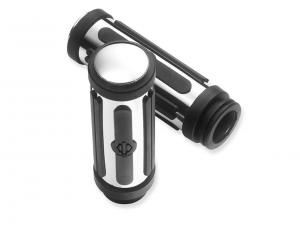 CHROME AND RUBBER HAND GRIPS - Small 56246-96A