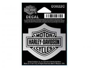 Decal, Bar & Shield, LG, Chrome, 7 5/8 W x 6 H GPD302C