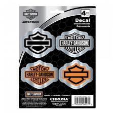 Aufkleber "Harley 4 PC Chrome Decal" CG26027