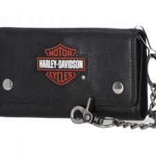 B&S Patch Trucker Chain Wallet Black MU-MWM093-08
