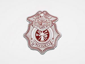 Red Fire Shield Pin SYA-8009137