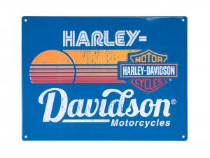 Schild "H-D Bar and Shield Sunset Tin Sign" TRADHDL-15541