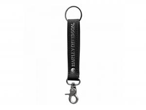 Schlüsselanhänger "Harley Bar & Shield Silhouette Black Vinyl Strap" PL4542