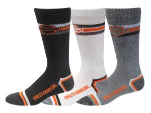 Retro Stripe Mid-Calf Riding Sock 3-Pack Set WOLD99218870-990