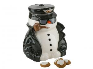 Biker Snowman Cookie Jar TRADHDX-99144