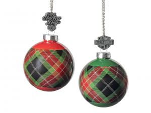 Weihnachtsbaumkugel-Set "Plaid Ball Ornament" TRADHDX-99356