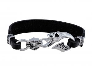 Armband "Wicked Skull & B&S Leather" MODHDB0443