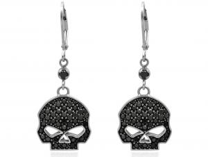 Ohrringe "Black Bling Willie G Skull Dangle Earrings" MODHDE0283