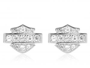 Ohrringe "Petite White Bling B & S Post Earrings" MODHDE0282