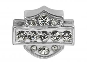 White crystal Bling B&S ride bead MODHDD0003