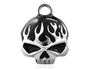 Ride Bell Black Flame Skull MODHRB039