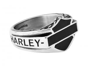 Small Black Celtic Enamel Signet Ring MODHSR0064