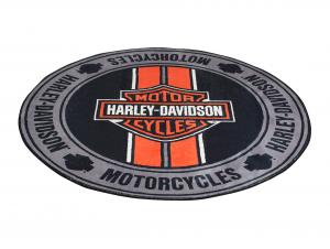 H-D Bar & Shield Stripes Round Rug TRADHDL-19504