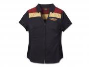 Bluse "120th Anniversary Elemental Zip Front Colorblocked Black" 96749-23VW