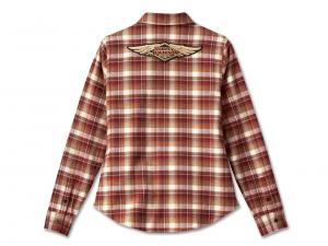 Bluse "120th Anniversary Retro Flannel Plaid Red"_1