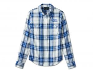 Bluse "Bar & Shield Long Sleeve Plaid Shirt Cloud Dancer" 96162-24VW