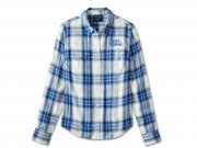 Women's Bar & Shield Long Sleeve Plaid Shirt Cloud Dancer 96162-24VW