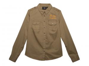 Bluse "Classic Chainstitch Military Dried Herb" 96483-22VW