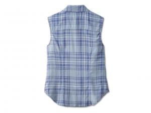 Bluse "Faith Sleeveless Plaid YD Plaid Blue"_1