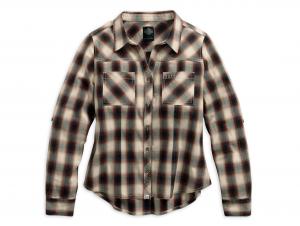 OPEN NECK PLAID SHIRT 96134-17VW
