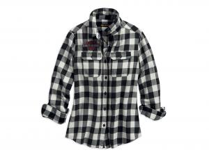 Bluse "V-TWIN EAGLE PLAID" 96314-19VW