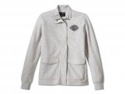 Women's Hill Climber Crew Zip Front Fleece Jacket Light Grey Heather (B05) 96671-23VW