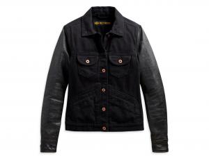 Jacke "LOGO LEATHER SLEEVE DENIM" 98411-20VW