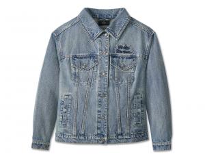 Women's Studded Out Embellished Denim Jacket 96618-24VW