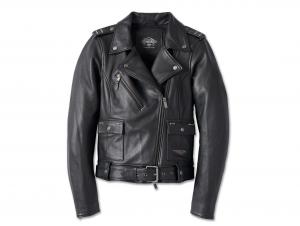 Women's 120th Anniversary Cycle Queen Leather Biker Jacket 97026-23EW