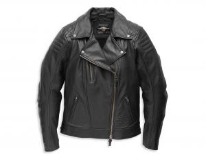 Lederjacke "Bezel Biker Collar Black" 97006-22EW