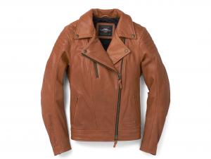 Lederjacke "Bezel Biker Collar Tortoise" 97010-22EW