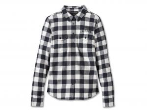 Bluse "Rustic Long Sleeve Flannel Shirt YD Plaid Black" 96158-24VW