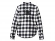 Bluse "Rustic Long Sleeve Flannel Shirt YD Plaid Black"_1