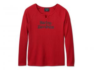 Women's Harley-Davidson Old English Thermal Top Red 96176-25VW