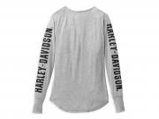 Longlseeve "Authentic Bar & Shield Rib-Knit Top Grey"_1