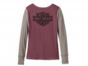 Longsleeve "Bar & Shield Timeless Henley Colorblocked Purple"_1
