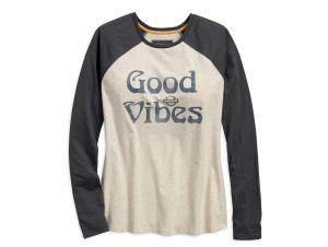 Longsleeve "GOOD VIBES BASEBALL TEE" 96245-18VW