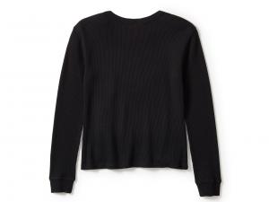 Longsleeve "Neon Eagle Distressed Waffle Knit Black"_1