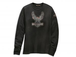 Longsleeve "STUDDED DISTRESSED EAGLE" 99124-19VW