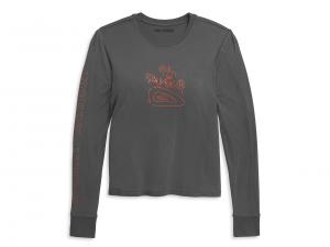 Longsleeve "Tank Roses Graphic" 96488-21VW