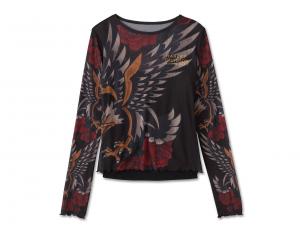 Women's Tattooed Mesh Knit Top 96598-24VW