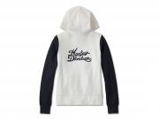 Pullover "Bar & Shield Zip Front Hoodie Colorblocked Cloud Dancer"_1