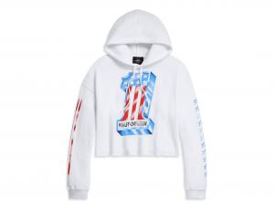 BARS & STARS CROPPED HOODIE 96505-20VW