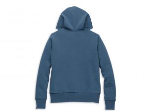 Pullover "Font Embroidered Hoodie Blue"_1