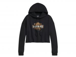 PATINA BAR & SHIELD LOGO CROPPED HOODIE<br /><br /> 96499-20VW