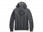 Pullover "SKULL ZIP-FRONT HOODIE GREY"_1