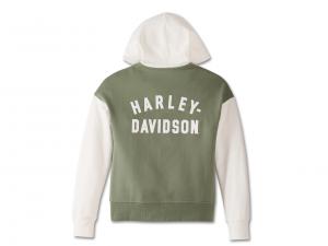 Pullover "Special Racer Front Zip Front Hoodie Colorblocked Green"_1